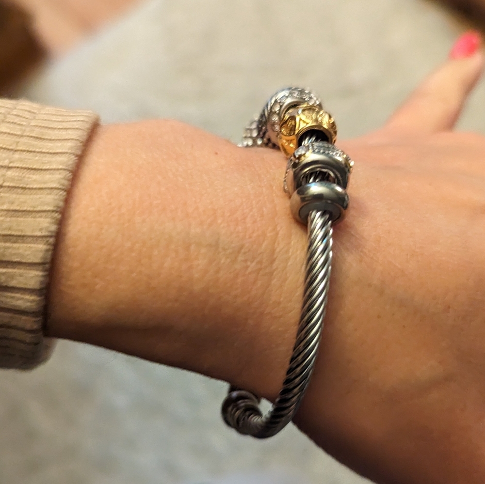 Emma Skye jewelry designs, 6 inch charm stainless steel bracelet! - Picture 4 of 4